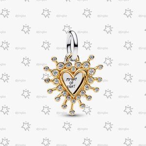 Pandora Radiant Heart Double Dangle Charm